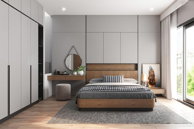 Phòng ngủ 20m2 thiết kế tối giản, thông minh
