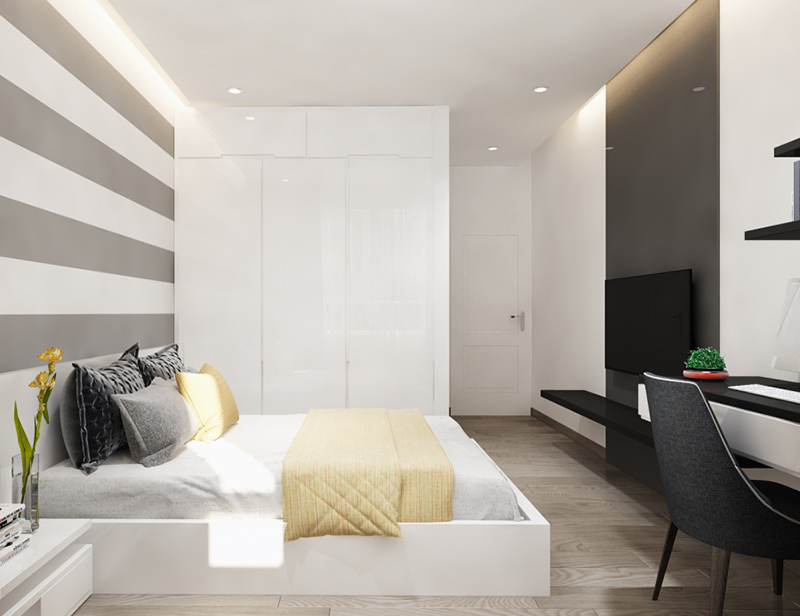 Thiết kế phòng ngủ master căn hộ 120m2 hiện đại