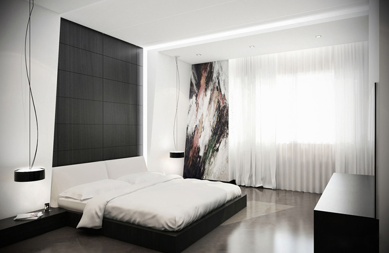 Phòng ngủ chung cư 45m2 thiết kế mở nhẹ nhàng