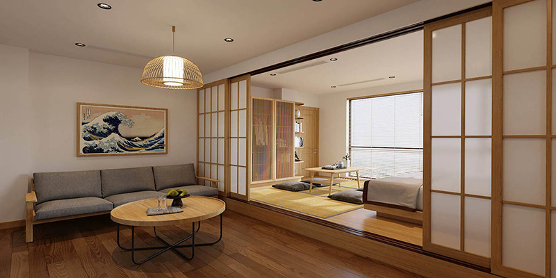 nội thất chung cư phong cách Nhật Bản