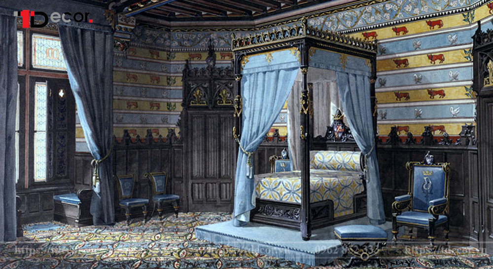 mẫu phòng ngủ nội thất Gothic