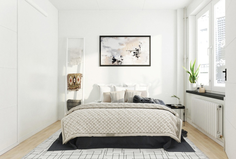 mẫu phòng ngủ 10m2 phong cách scandinavian