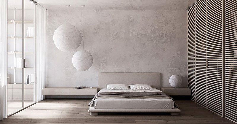 Phong cách nội thất tối giản mang đến sự thoải mái với không gian phòng ngủ 20m2