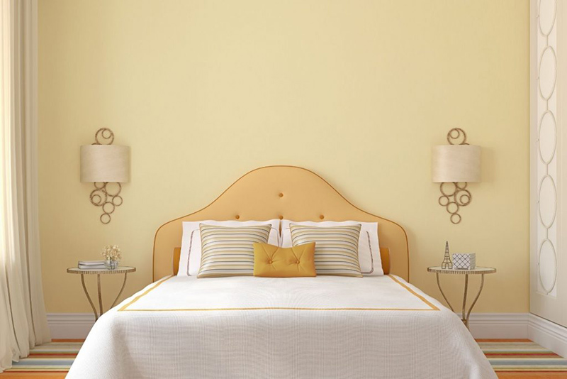 phòng ngủ đẹp màu vàng