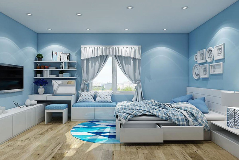 Thiết kế nội thất phòng ngủ trẻ em đơn giản