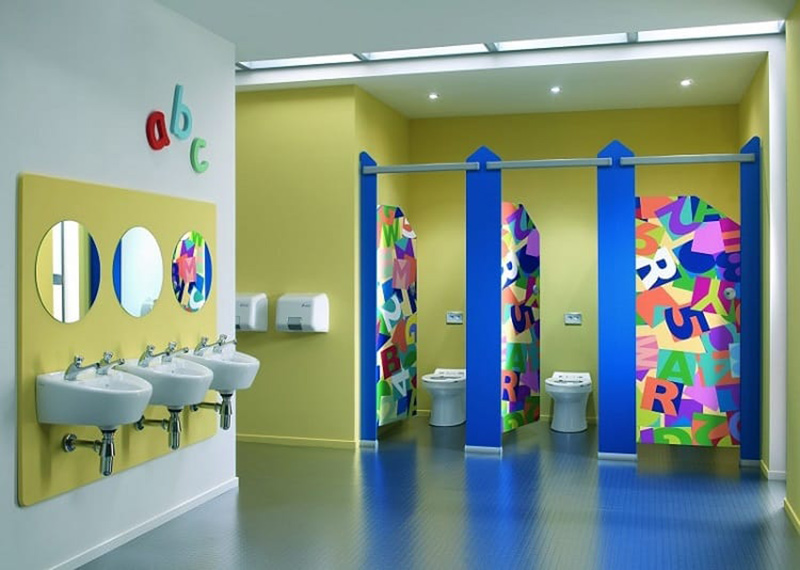 Thiết kế nhà vệ sinh trong trường mầm non