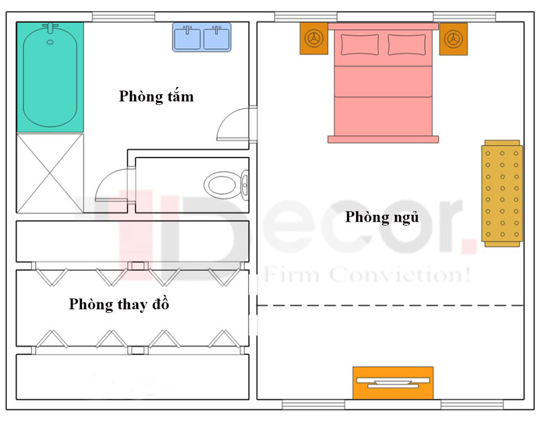 Hot 15 Mẫu Mặt Bằng Phòng Ngủ đẹp Nhất Tdecor