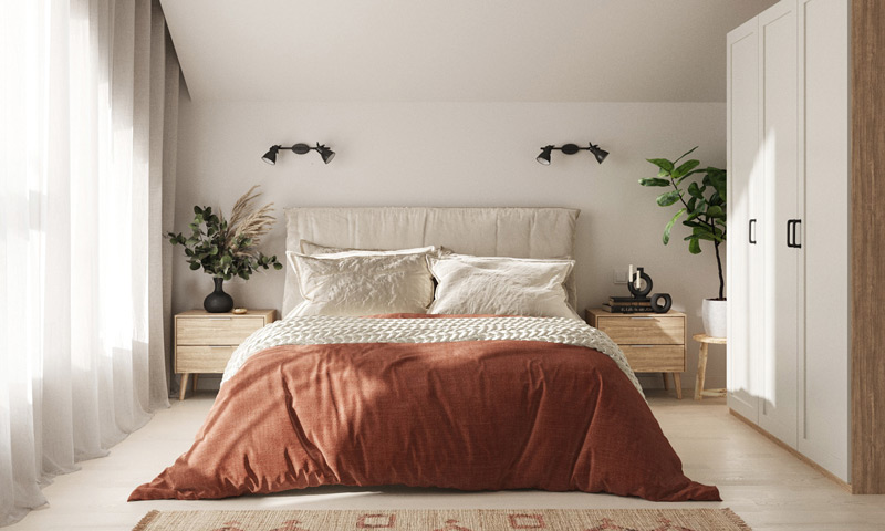 Thiết kế phòng ngủ phong cách Scandinavian ấm áp và mộc mạc