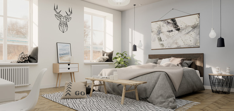 Thiết kế phòng ngủ phong cách Scandinavian tinh tế, hiện đại 