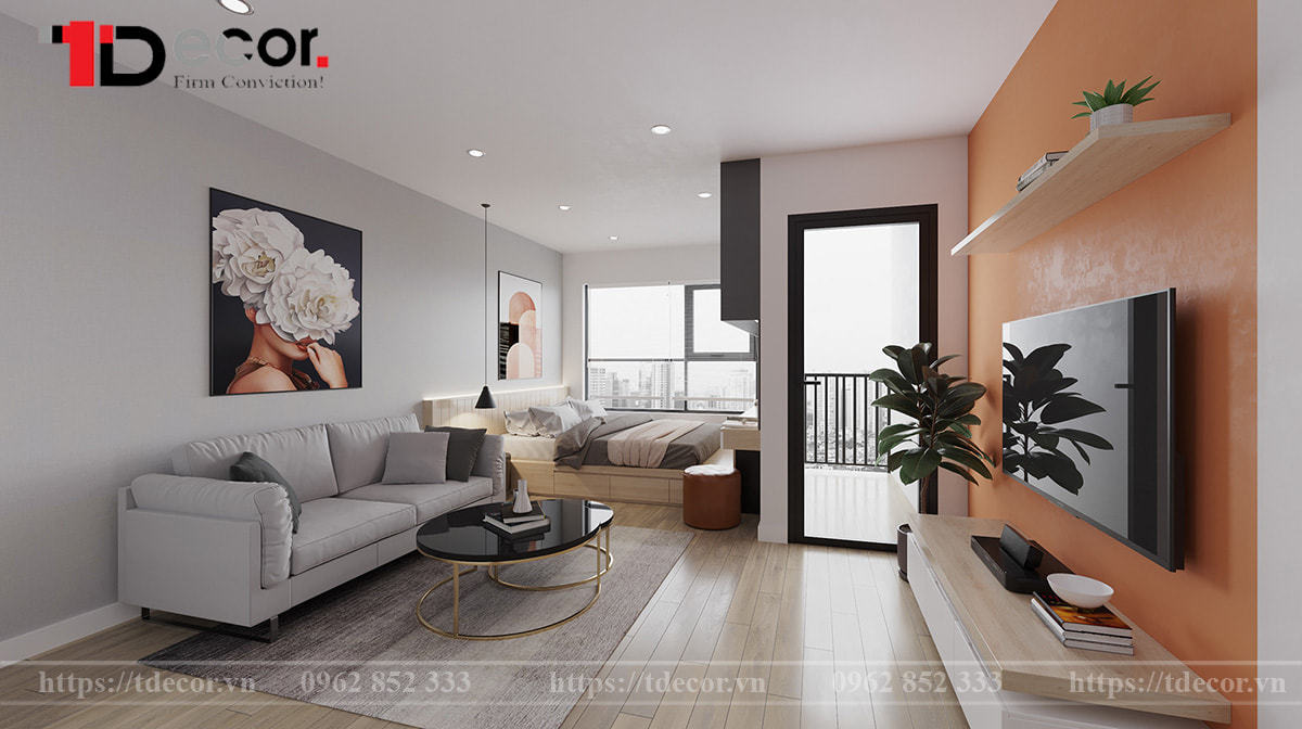 Thiết kế nội thất căn hộ Studio Vinhomes Smart City