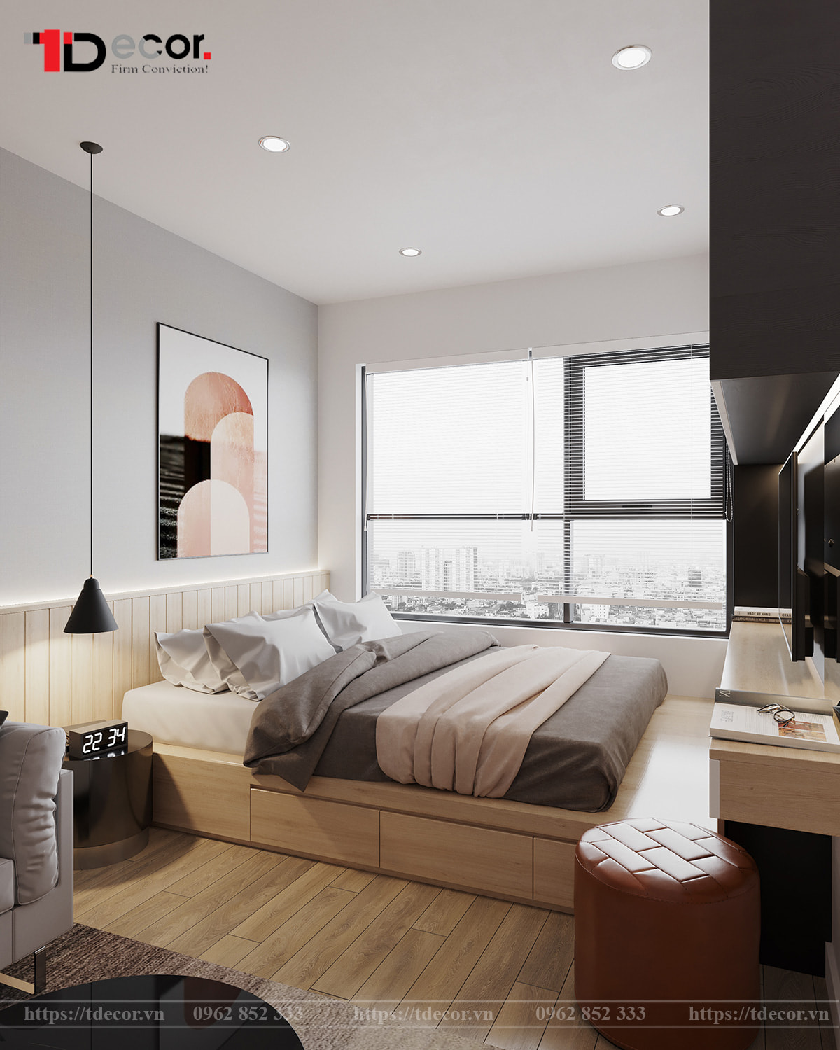 Thiết kế nội thất căn hộ Studio Vinhomes Smart City