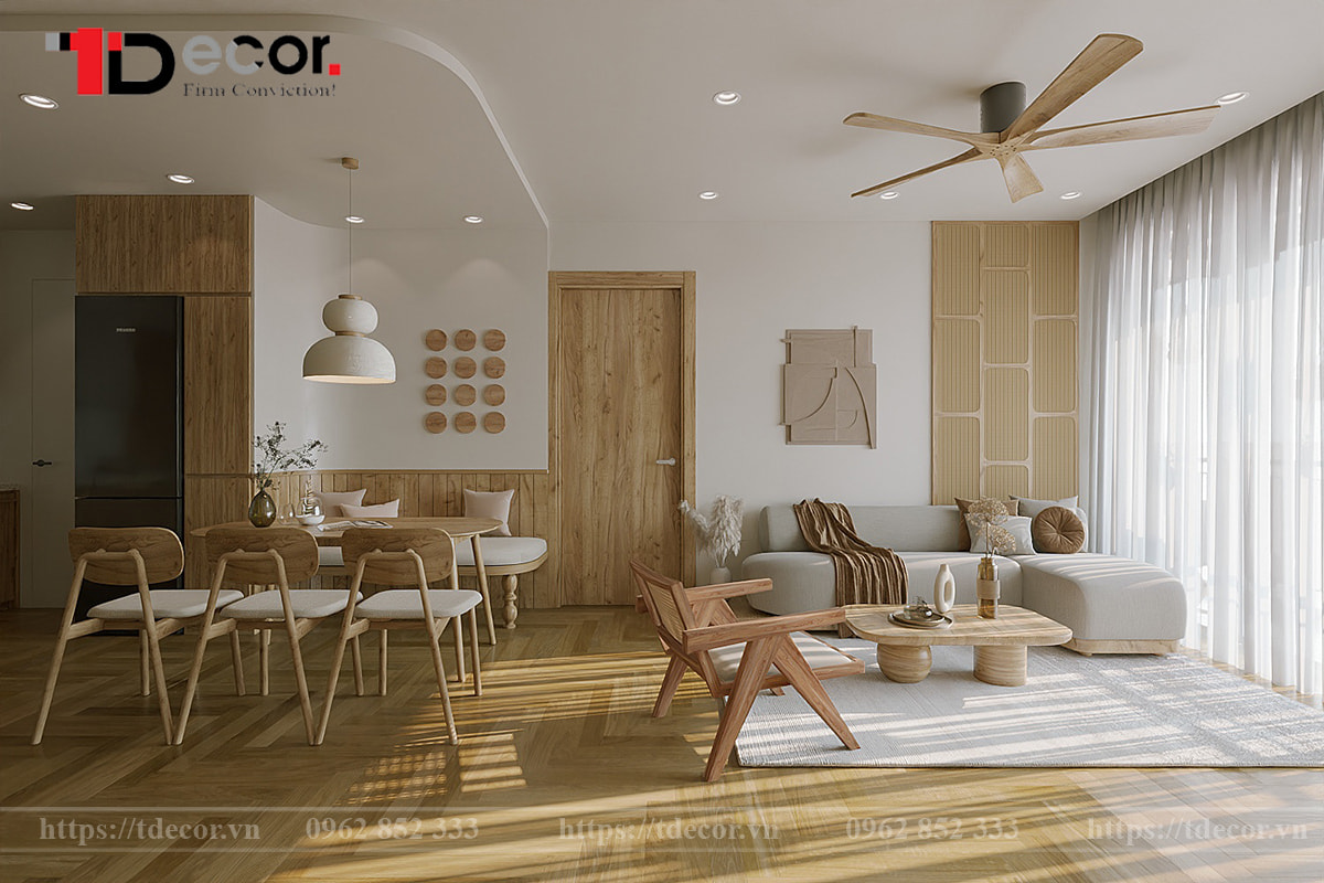 Mẫu 12: Thiết kế phòng khách 12m2 hiện đại, đơn giản 