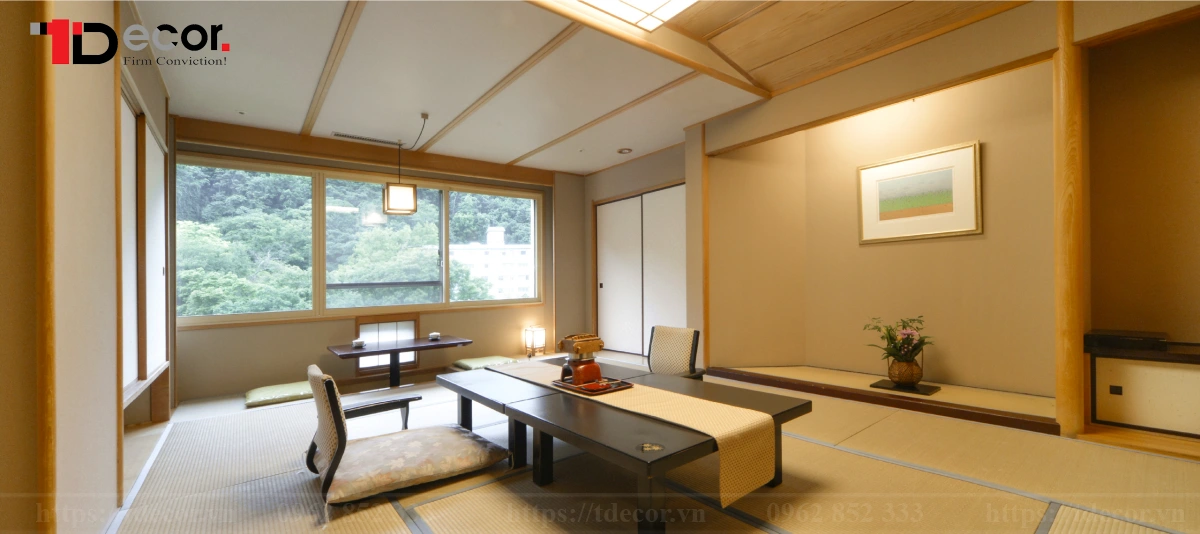 Phòng khách theo phong cách Nhật Bản